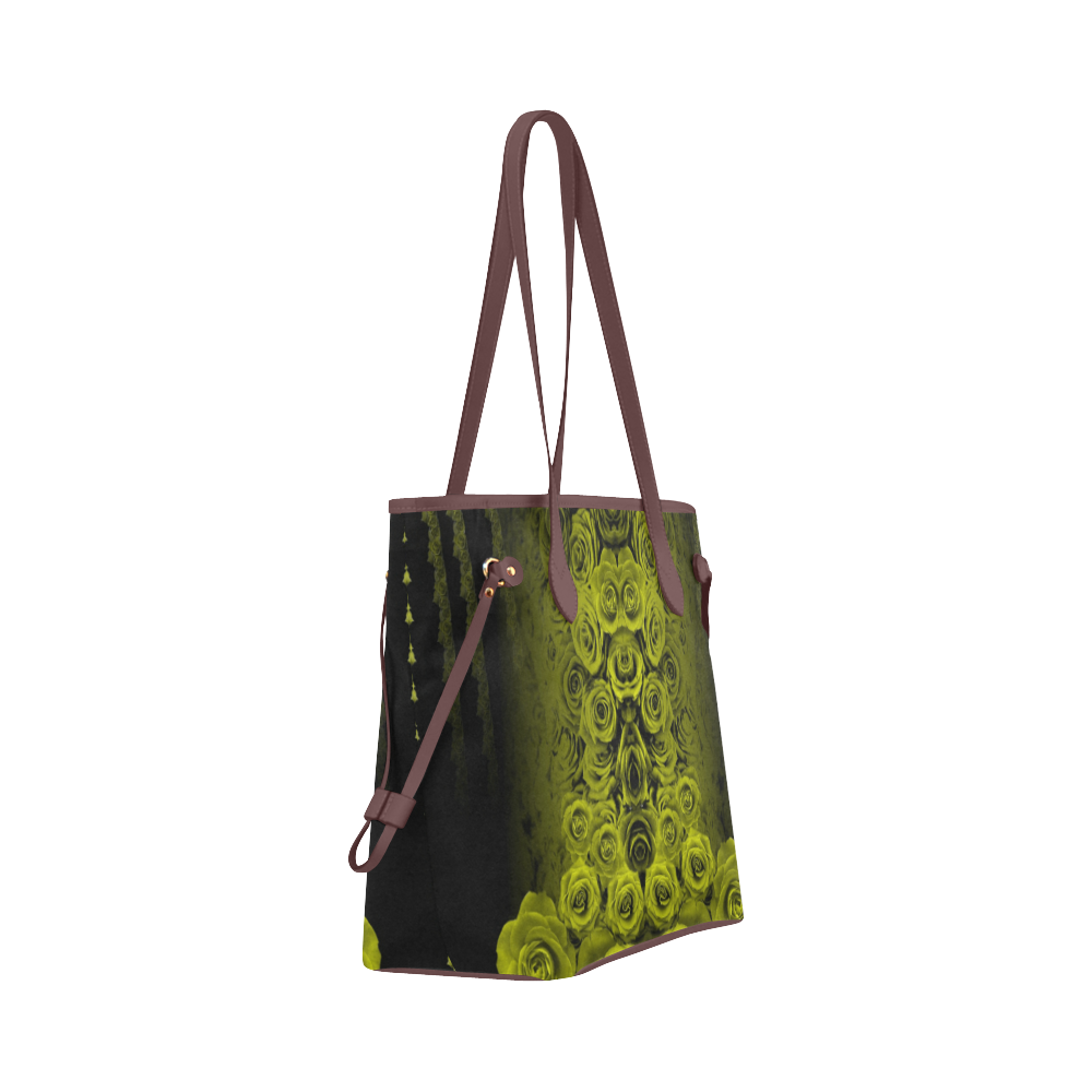 rose 2 green Clover Canvas Tote Bag (Model 1661)