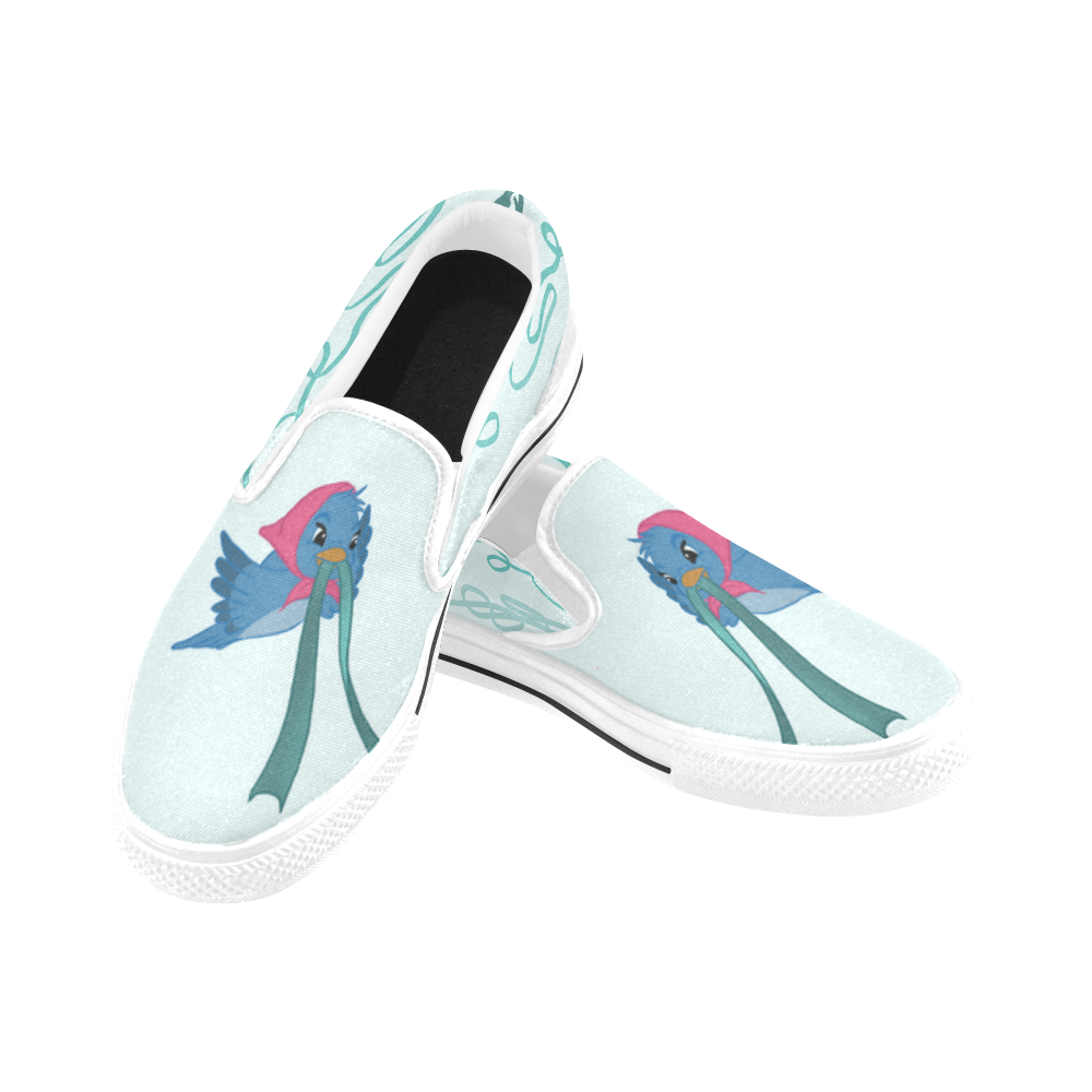Bluebird Women's Unusual Slip-on Canvas Shoes (Model 019)