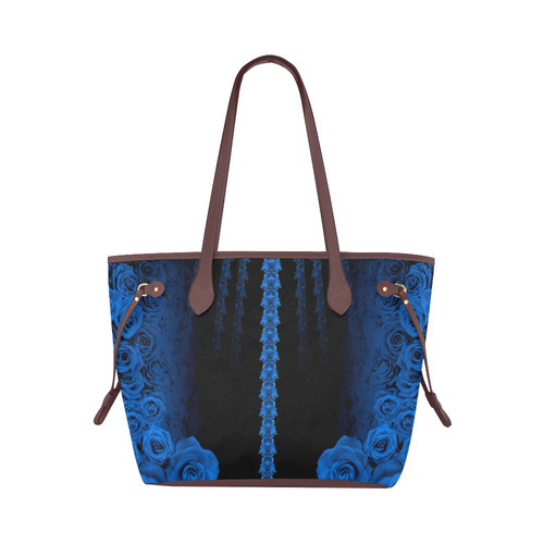rose 3 blue Clover Canvas Tote Bag (Model 1661)