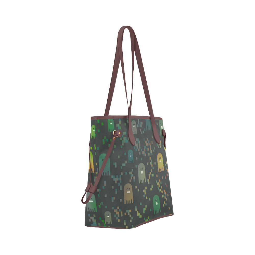 Pac Video Game Men Clover Canvas Tote Bag (Model 1661)