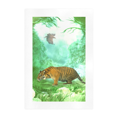 Awesome tiger, fantasy world Art Print 19‘’x28‘’
