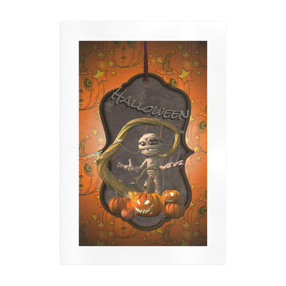 Halloween, funny mummy Art Print 19‘’x28‘’