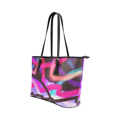 Colorful Abstract Art Handbag Purse Shoulder Bag Leather Tote Bag/Small ...