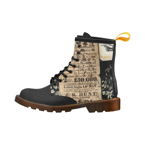 Pictogram (black toe) High Grade PU Leather Martin Boots For Men Model 402H