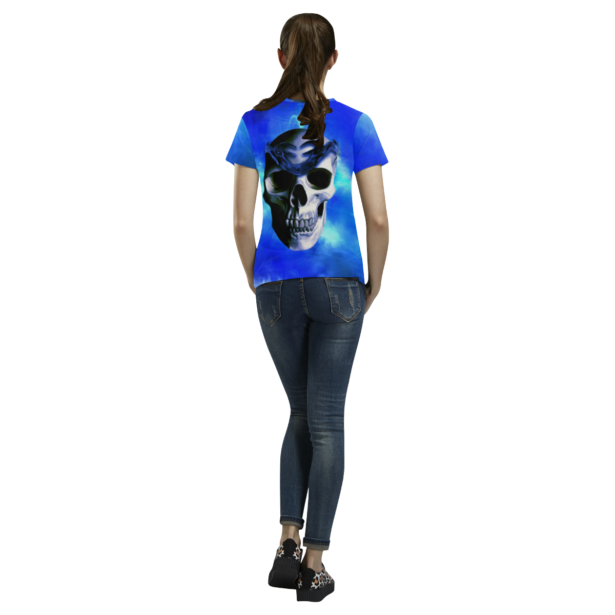 Ice King skull All Over Print T-Shirt for Women (USA Size) (Model T40)