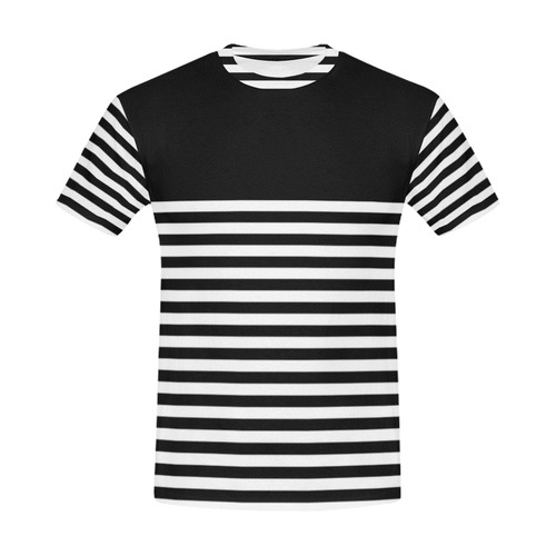 Striped All Over Print T-Shirt for Men (USA Size) (Model T40)