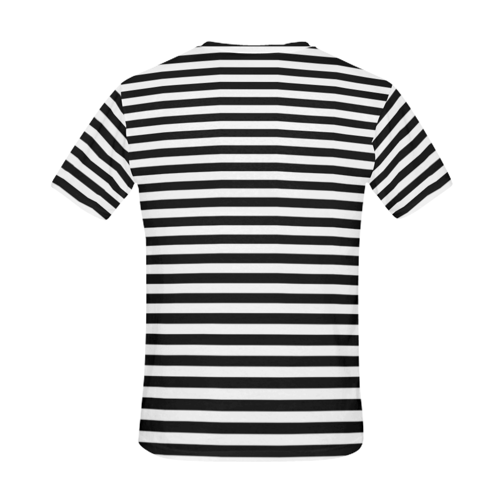 Striped All Over Print T-Shirt for Men (USA Size) (Model T40)