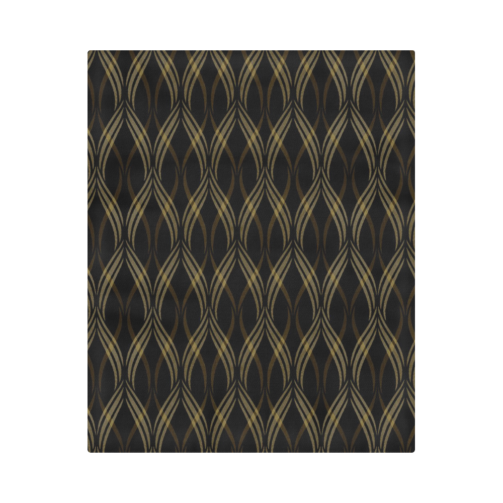 Cappuccino Brown Ribbons Duvet Cover 86"x70" ( All-over-print)