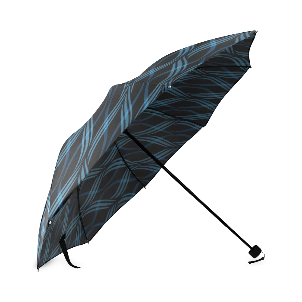 Ocean Blue Ribbons Foldable Umbrella (Model U01)