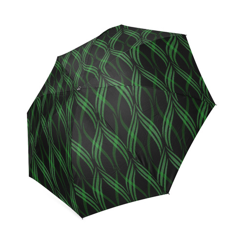 Emerald Green Ribbons Foldable Umbrella (Model U01)
