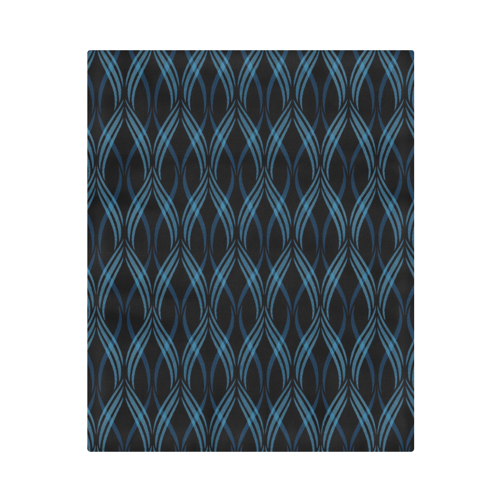 Ocean Blue Ribbons Duvet Cover 86"x70" ( All-over-print)