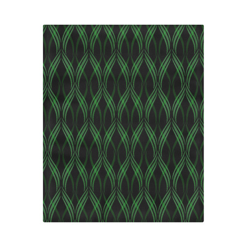 Emerald Green Ribbons Duvet Cover 86"x70" ( All-over-print)