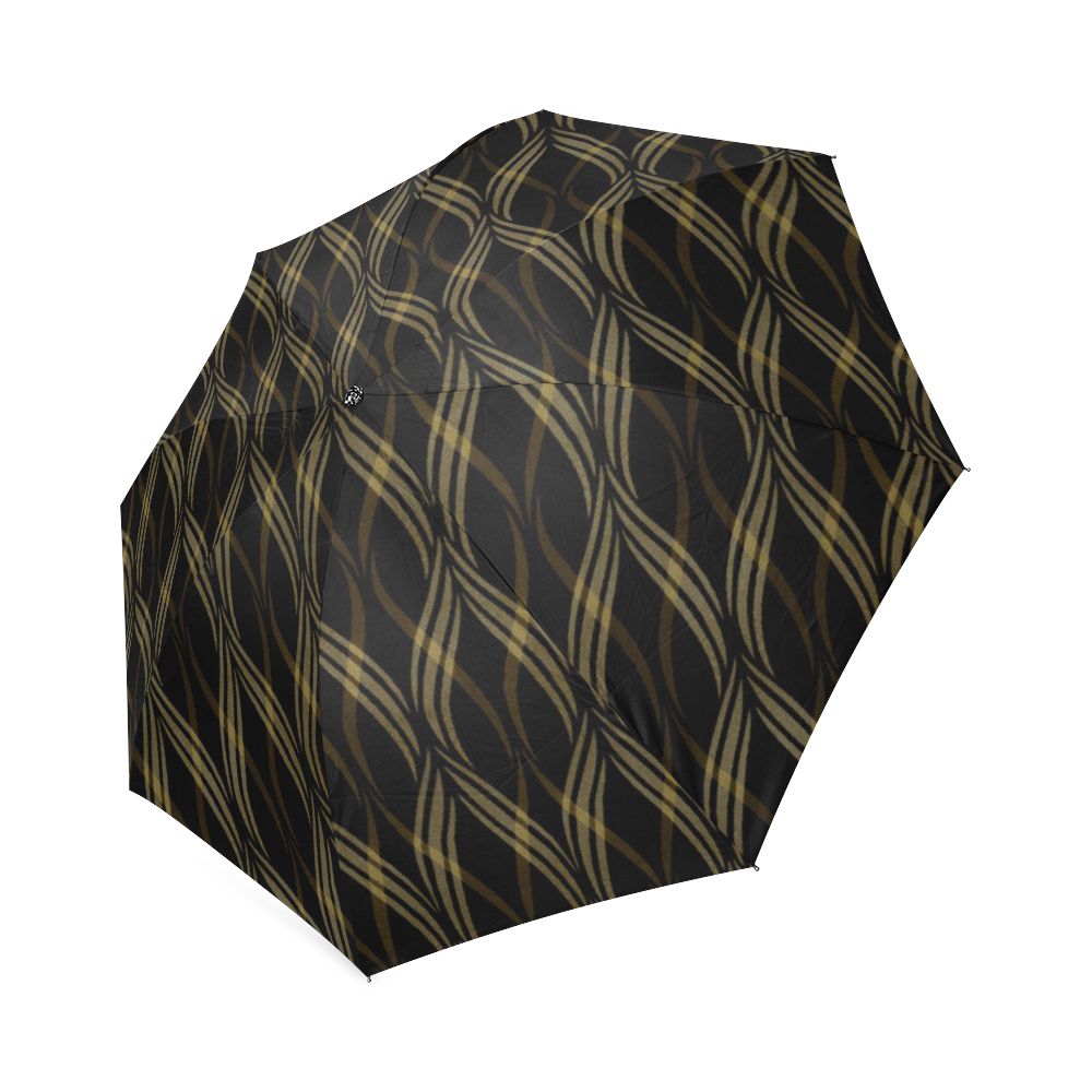Cappuccino Brown Ribbons Foldable Umbrella (Model U01)
