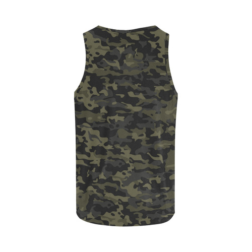 Camo Olive All Over Print Tank Top for Men (Model T43)