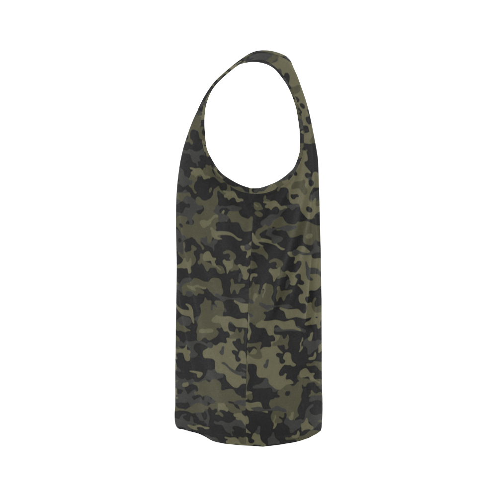 Camo Olive All Over Print Tank Top for Men (Model T43)