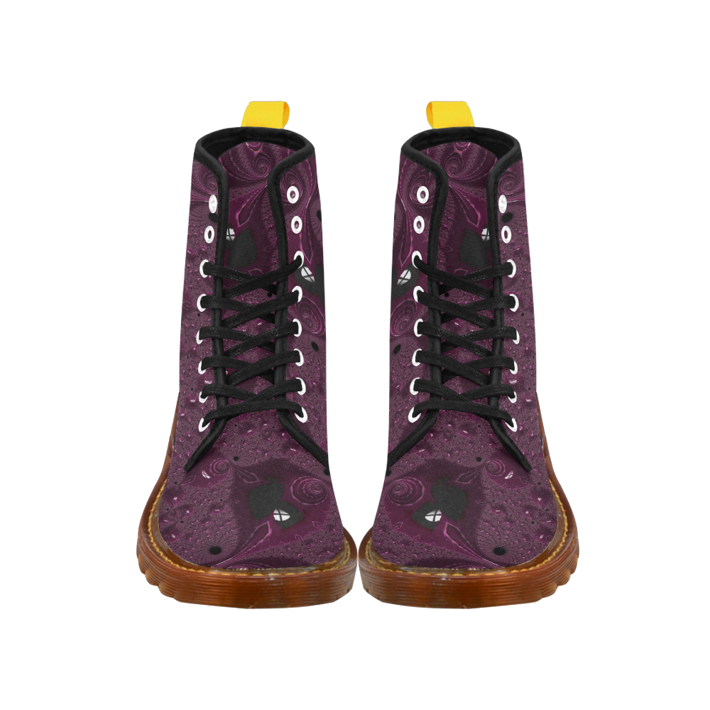 Ruby Gemstones on the Beach Fractal Abstract Martin Boots For Men Model 1203H
