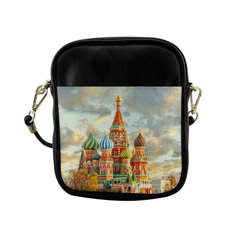 Kremlin Moscow Russia St Basel Cathedral Landscape Sling Bag (Model 1627)