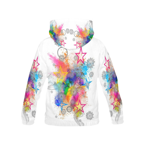 Color blobs by Nico Bielow All Over Print Hoodie for Women (USA Size) (Model H13)