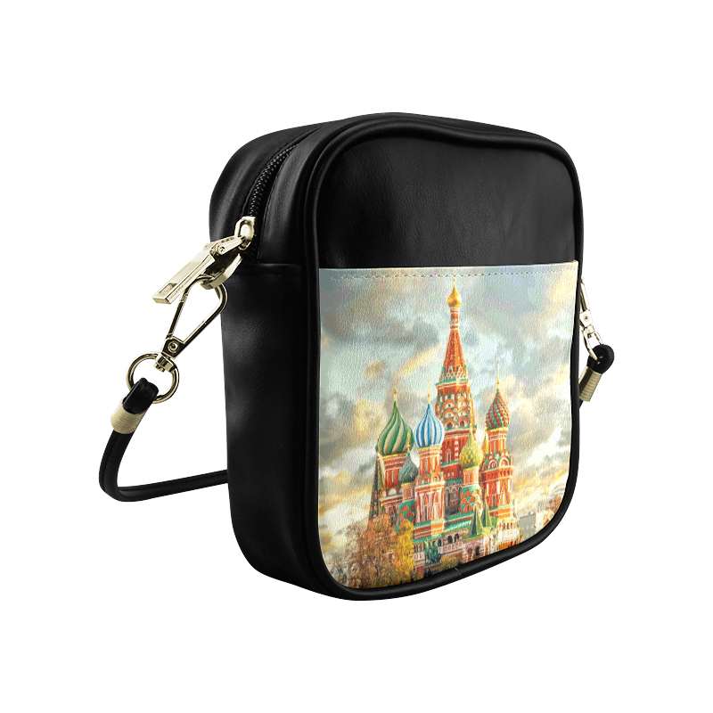 Kremlin Moscow Russia St Basel Cathedral Landscape Sling Bag (Model 1627)