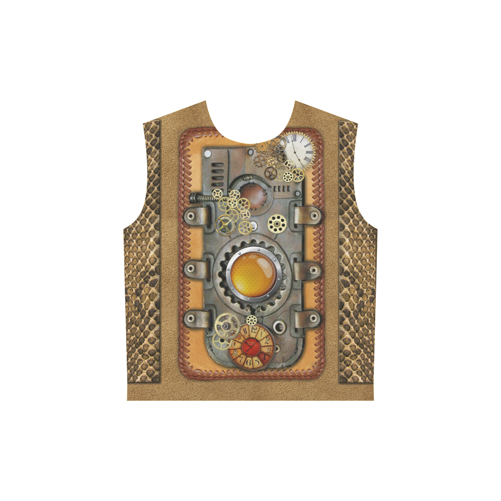 steampunk art All Over Print Sleeveless Hoodie for Women (Model H15)