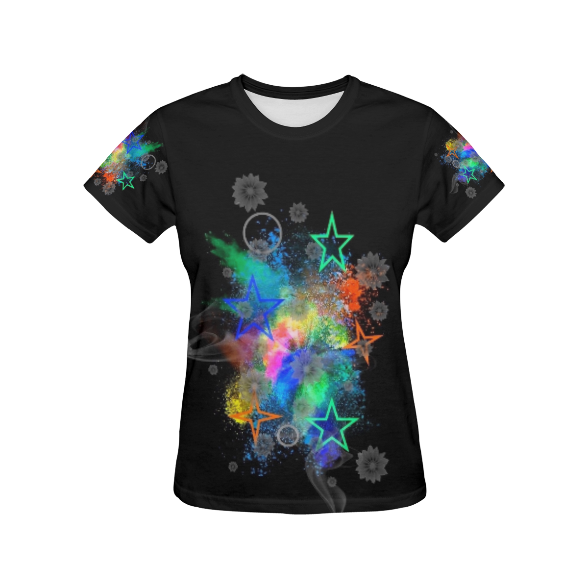 Color blobs by Nico Bielow All Over Print T-Shirt for Women (USA Size) (Model T40)