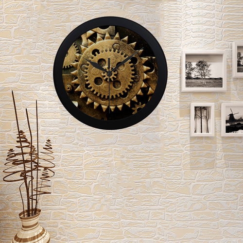 steampunk Circular Plastic Wall clock