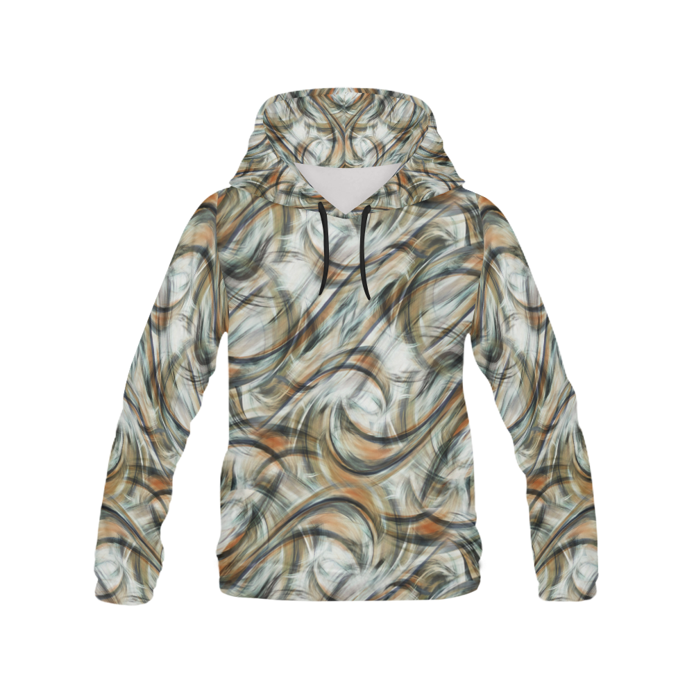 Motion Swirl Print Juleez All Over Print Hoodie for Women (USA Size) (Model H13)