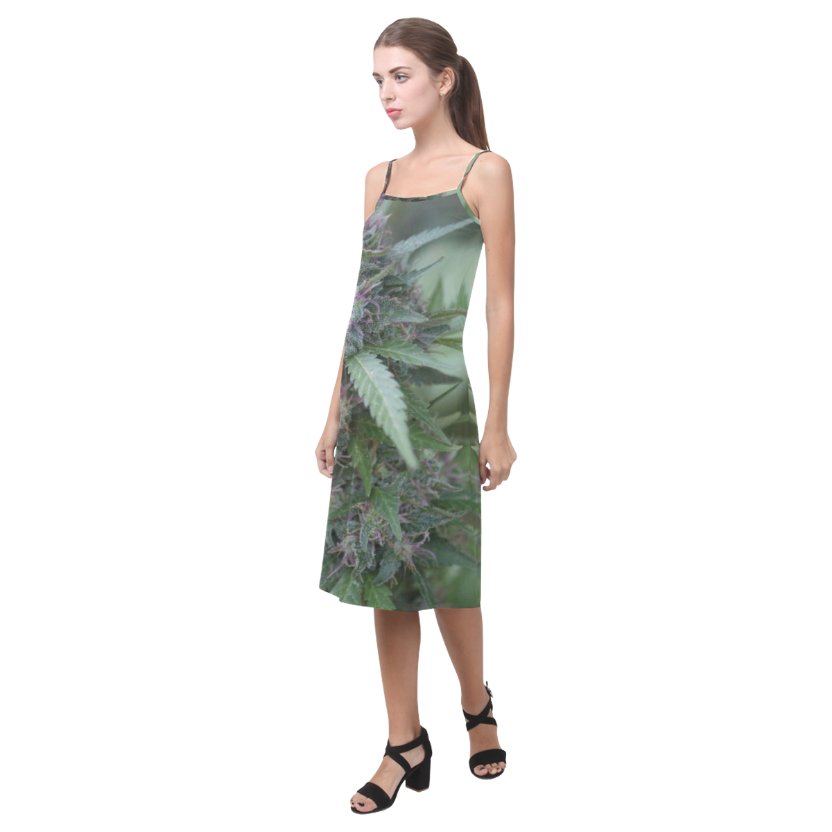 Purple Hair Lady Alcestis Slip Dress (Model D05)