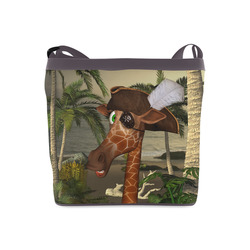 Funny giraffe as a pirate Crossbody Bags (Model 1613)