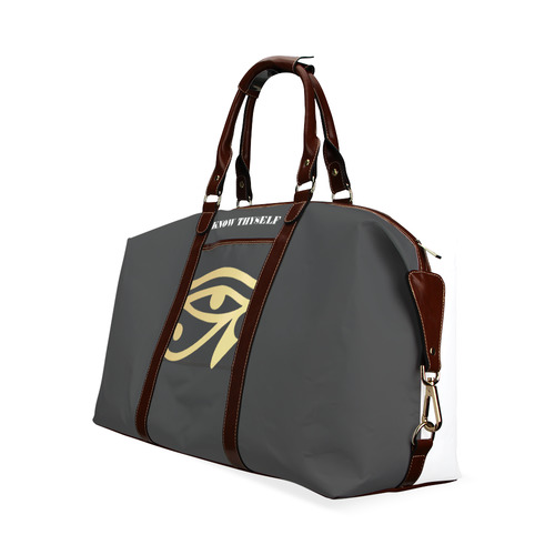 Black/White Gold Eye of Ra Classic Travel Bag (Model 1643) Remake
