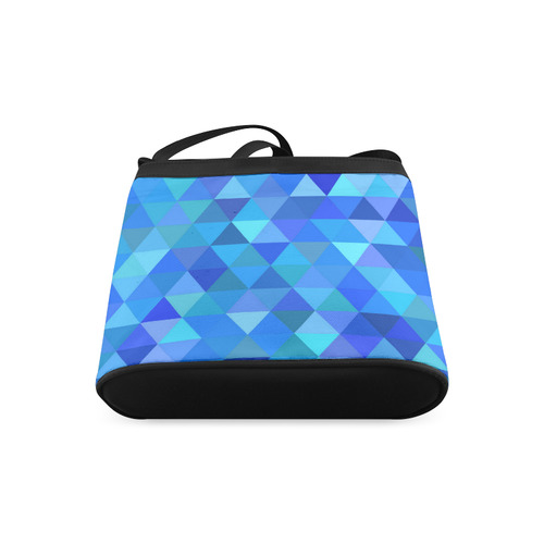 Autumn Colored Triangles Blue Crossbody Bags (Model 1613)