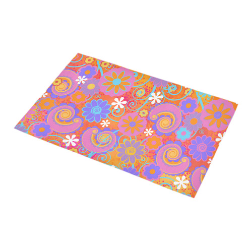 Fun Flowers Print Bath Rug 16''x 28''