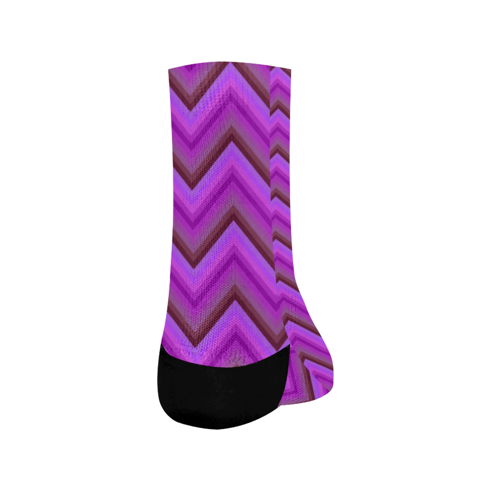 Purples Zigzag Crew Socks