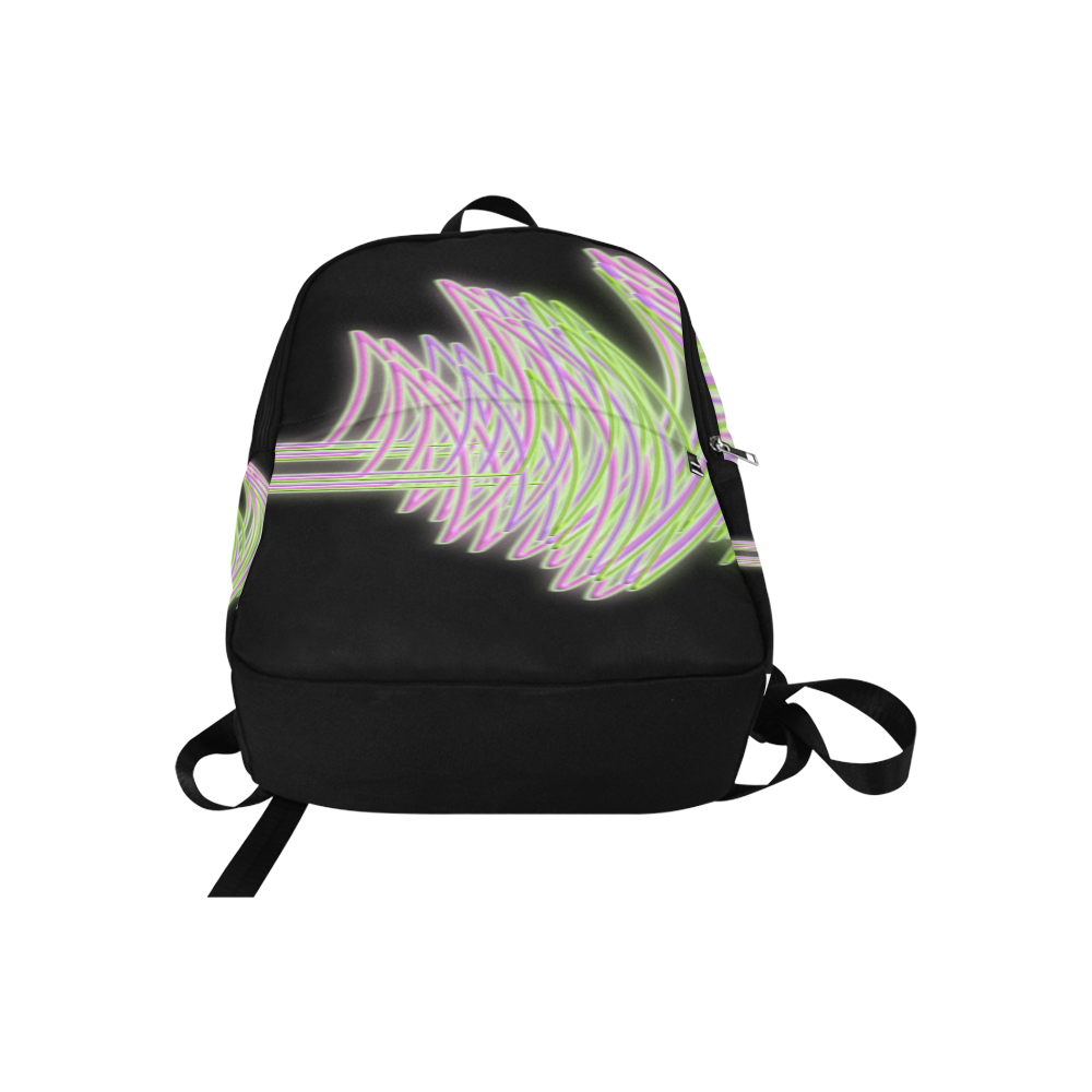 Abstract Waves Fabric Backpack for Adult (Model 1659)