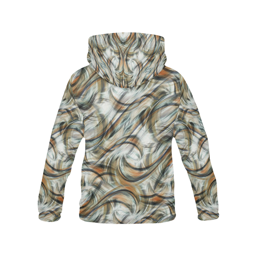 Motion Swirl Print Juleez All Over Print Hoodie for Women (USA Size) (Model H13)
