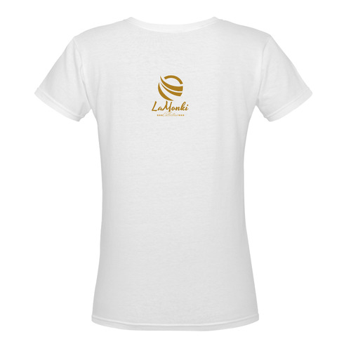 gold 2 Women's Deep V-neck T-shirt (Model T19)