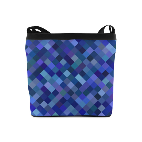 Autumn Colored Squares Blue Crossbody Bags (Model 1613)