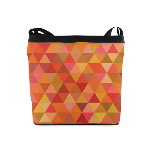 Autumn Colored Triangles Orange Crossbody Bags (Model 1613)
