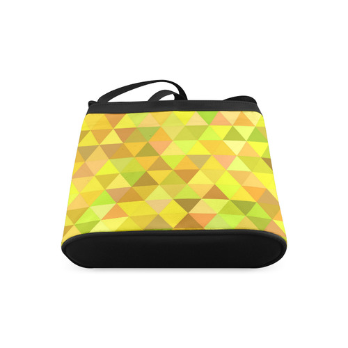 Autumn Colored Triangles Yellow Crossbody Bags (Model 1613)