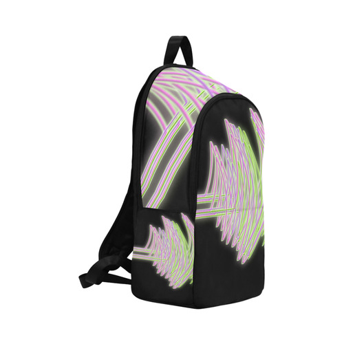 Abstract Waves Fabric Backpack for Adult (Model 1659)