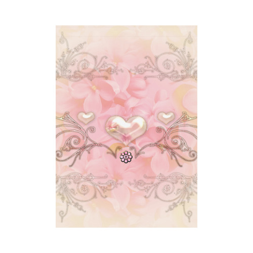 Hearts, soft colors Garden Flag 28''x40'' （Without Flagpole）