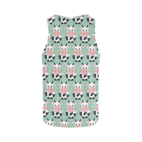Cute Cow Pattern All Over Print Tank Top for Women (Model T43)