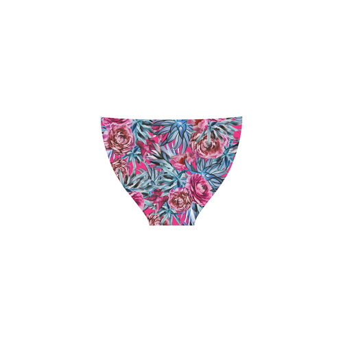 Floral tropical print Custom Bikini Swimsuit (Model S01)