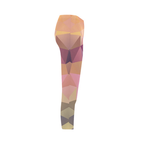 Polygon gray pink Capri Legging (Model L02)