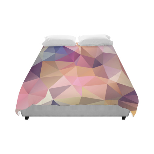 Polygon gray pink Duvet Cover 86"x70" ( All-over-print)