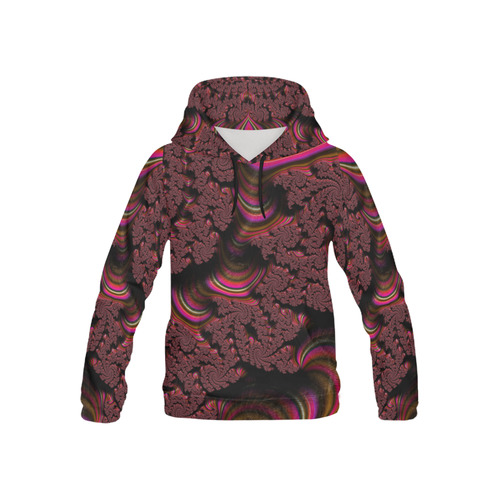 Martian Mars Planet Fractal Abstract All Over Print Hoodie for Kid (USA Size) (Model H13)