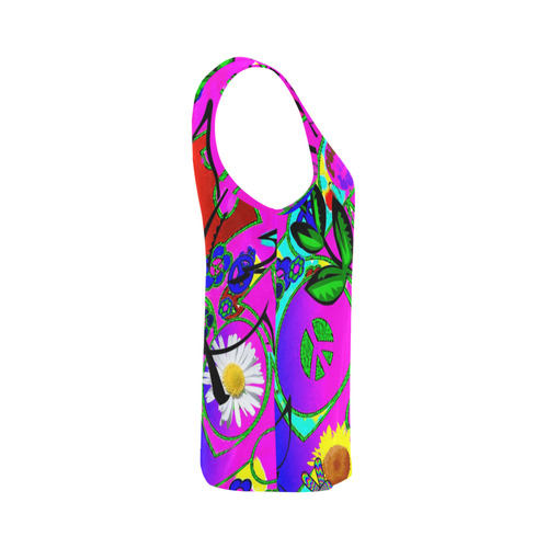 From the "With Love" Fashion Collection All Over Print Tank Top for Women (Model T43)