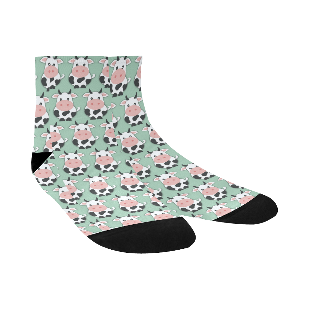 Cute Cow Pattern Quarter Socks