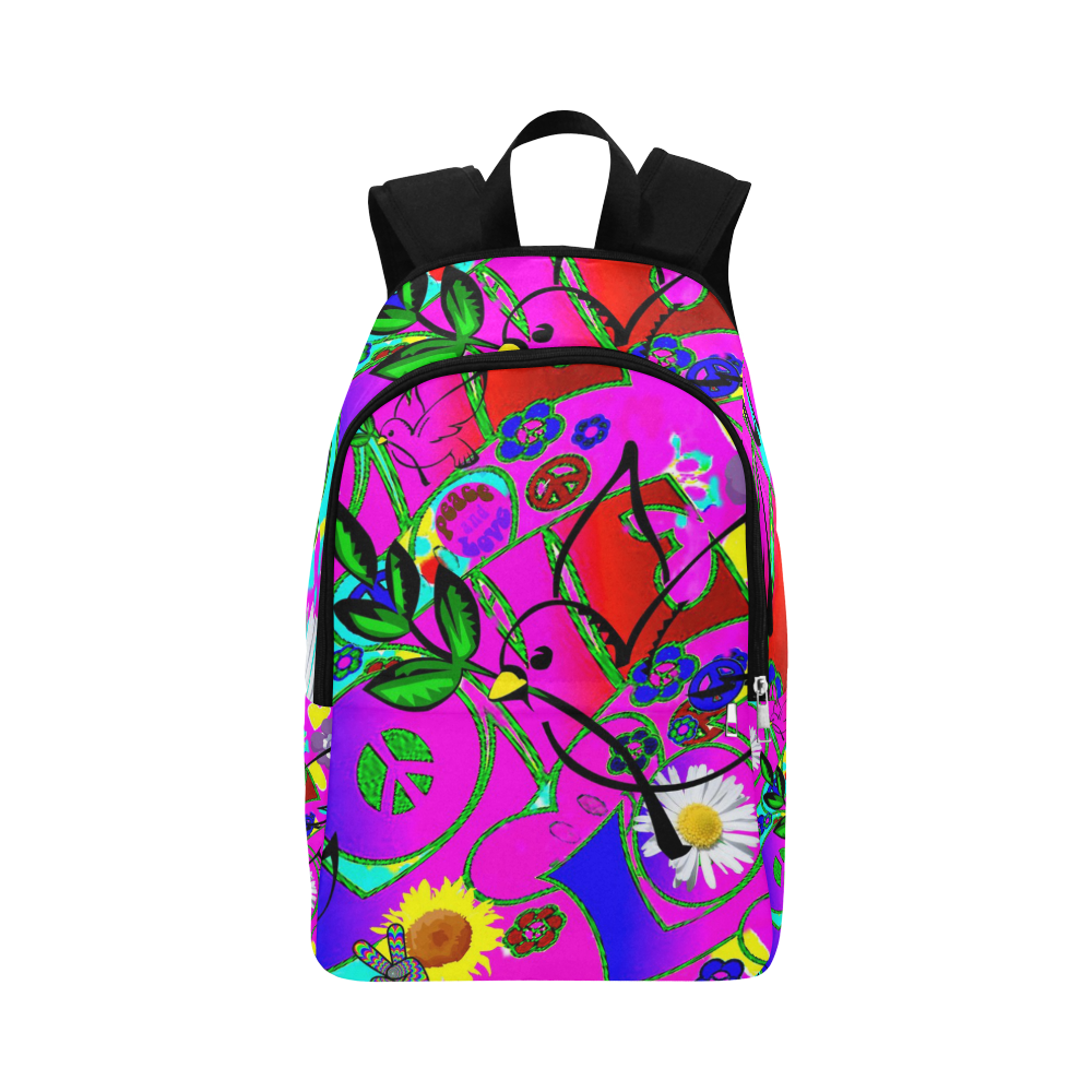 "With Love" Collection Fabric Backpack for Adult (Model 1659)