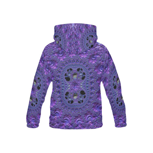 Underwater Buried Treasure Fractal Abstract All Over Print Hoodie for Kid (USA Size) (Model H13)